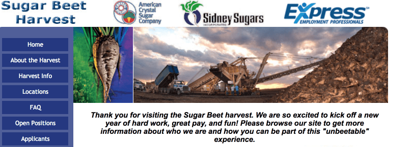 Seasonal Jobs for RVers, Sugar Beet Harvest