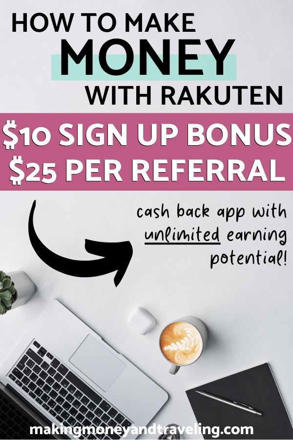How to make money with rakuten Pinterest image